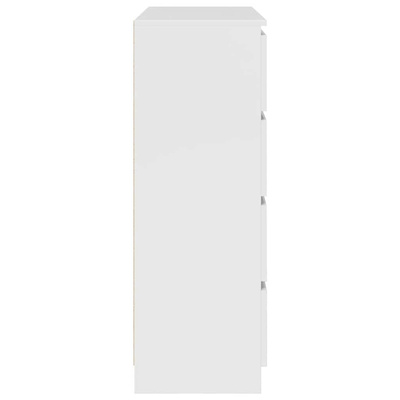 Komoda Biała 100x35x99 cm Drewno klejone