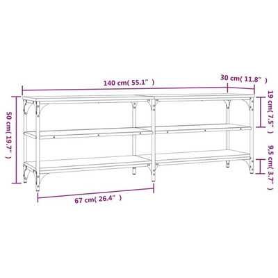 vidaXL Szafka pod TV, czarna, 140x30x50 cm, materiał drewnopochodny