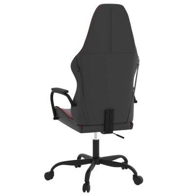 vidaXL Fotel gamingowy, czarno-bordowy, sztuczna skóra wariant 8