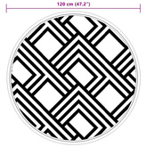 vidaXL Dywan na zewnątrz, szary, Ø120 cm, PP