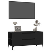Szafka pod TV, czarna, 102x44,5x50 cm, materiał drewnopochodny vidaXL