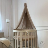 Baldachim Tiulowy do Drewnianego Stelaża - Taupe