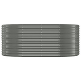 vidaXL Podwyższona donica, malowana proszkowo stal 175x100x68 cm szara