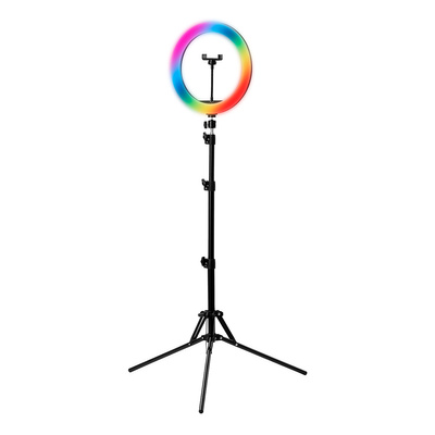 GLOW lampa pierścieniowa ring 13" RGB bsc ze statywem 10W 148021