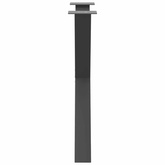 Nogi do stołu jadalnego w kształcie litery X 2 szt. Antracyt 80x(72-73) cm Stal