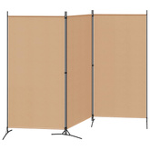 3-panelowy parawan Beżowy 260 x 180 cm tkanina