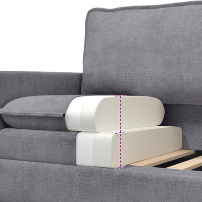 Sofa jasnoszary 126 x 81 x 87,5 cm Poliester