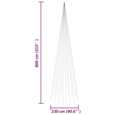 vidaXL Choinka do montażu na maszcie, 1134 niebieskich LED, 800 cm