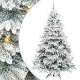 Sztuczna choinka z 300 diodami LED Biały 210 cm PE i PVC