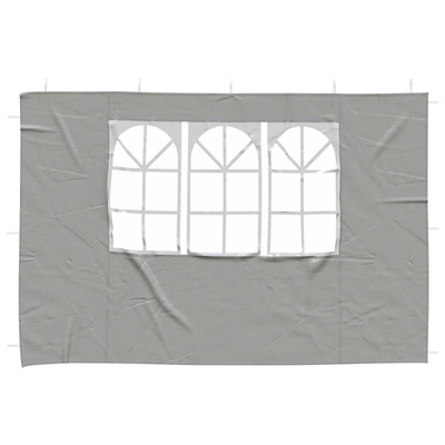 Ściana boczna namiotu na imprezy 2 pcs 300 x 195 cm jasnoszary