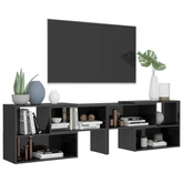 vidaXL Szafka pod TV, szara, wysoki połysk, 149x30x52 cm