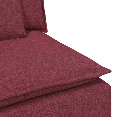 Modułowy moduł centralny sofy z poduszkami Wino czerwone 100 cm