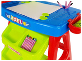 Stolik Edukacyjny Szufladki z Projektorem 36 Obrazków Kredki Szablony Niebiesko Czerwony