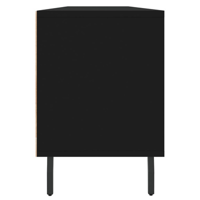 vidaXL Szafka pod TV, czarna, 150x30x44,5 cm, materiał drewnopochodny