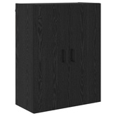 Highboard Czarny Dąb 69,5 x 34 x 180 cm Drewno inżynieryjne
