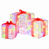 Pudełko Prezentowe 3 pcs Wielokolorowe 20 x 20 x 20 cm Akryl