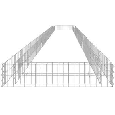 vidaXL Podwyższona donica gabionowa, galwanizowana stal, 1000x100x20cm