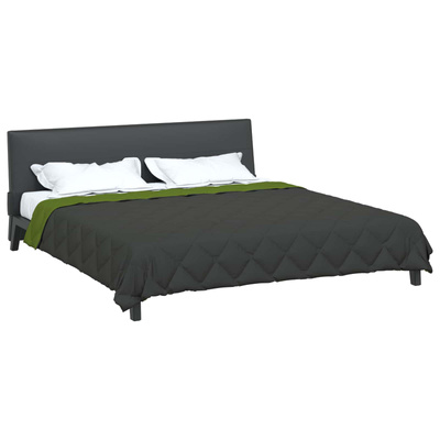 Kołdra na cały rok Zielony i Antracyt 200 x 220 cm Mikrofibra