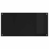 Panel kuchenny Czarny 100 x 50 cm szkło hartowane