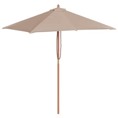 Parasol ogrodowy na drewnianym słupku, 150 x 200 cm, taupe