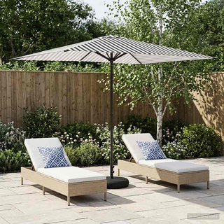 Parasol ogrodowy z podstawą 200 x 300 cm Poliester Prostokątny