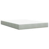 Łóżko Box Spring z materacem i LED jasnoszary 140 x 200 cm