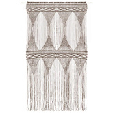Zasłona z makramy, kolor taupe, 140 x 240 cm, bawełna