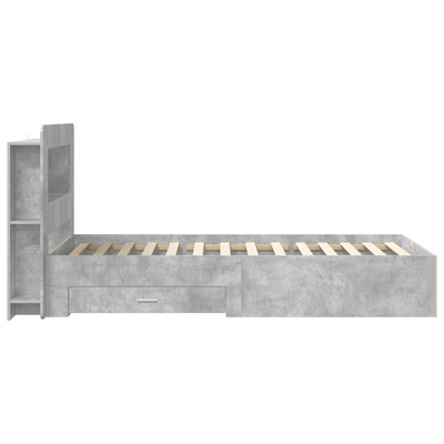 Rama łóżka z przechowywaniem Betonowy szary 80 x 200 cm