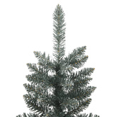 Sztuczna, smukła choinka ze stojakiem, zielona, 210 cm, PVC