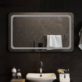 vidaXL Lustro łazienkowe z LED, 100x60 cm