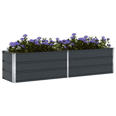 Donica Antracyt 195 x 50 x 45 cm Stal Galwanizowana