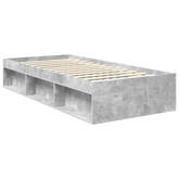 Ramka łóżka Szary beton 90 x 190 cm Lite drewno sosnowe
