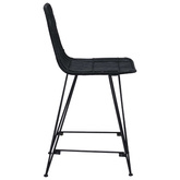 Stołek barowy 2 szt. Czarny 44 x 54 x 96 cm Rattan i Stal