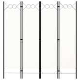 Parawan 4-panelowy, biały, 160 x 180 cm