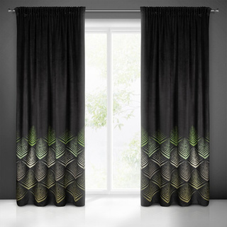 Zasłona Angelina czarna 140x270