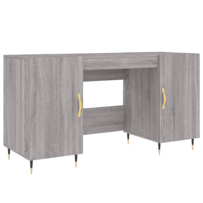 vidaXL Biurko, szary dąb sonoma, 140x50x75 cm, materiał drewnopochodny wariant 5