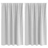 Firany blackout z kółkami 2 pcs Jasnoszary 140 x 140 cm