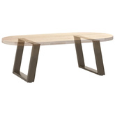 Nogi do stolika kawowego w kształcie litery U 2 szt. Naturalna stal 70x(42-43) cm Stal