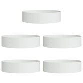Pierścień doniczki 5 pcs Biały 80 x 80 x 20 cm Stal zimnogięta