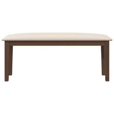 Ławka 110 cm Brązowa lite drewno guma