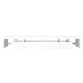 Szafka pod TV z oświetleniem LED, biała, 260x36,5x40 cm vidaXL