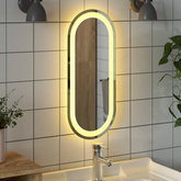 vidaXL Lustro łazienkowe z LED, 60x25 cm, owalne