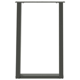 Nogi do stołu jadalnego w kształcie litery U 2 szt. Antracyt 60x(72-73) cm Stal