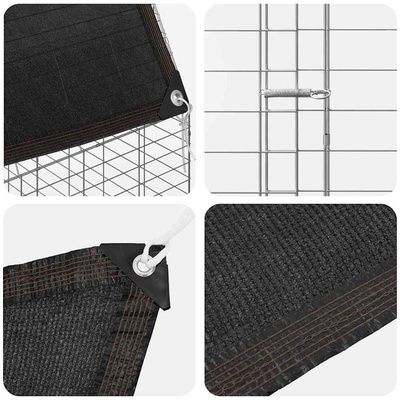 Klatka dla kur 2 szt. srebrny 600 x 100 x 210 cm