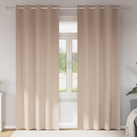 Firany blackout z kółkami 2 pcs Ciemnoszary 225 x 140 cm