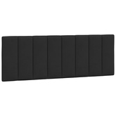 Poduszka na wezgłowie, Hanko, czarna, 140 cm, aksamitna