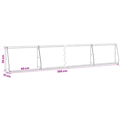 Mur oporowy 6 szt. 60 x 12 x 30 cm Stal Oliwkowy zielony