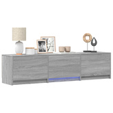 Szafka RTV z LED 165x34x40 cm Szary Sonoma Drewno inżynieryjne
