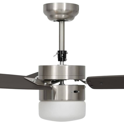 vidaXL Wentylator sufitowy z lampą i pilotem, 108 cm, ciemnobrązowy