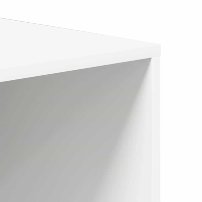 Ławka na buty, biała, 105x35x35 cm, materiał drewnopochodny